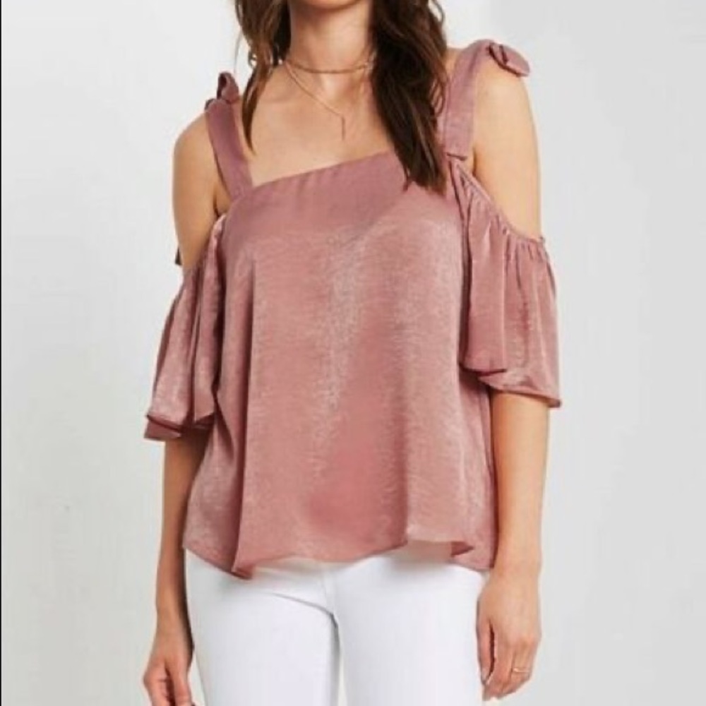 Silk Shoulder Tie Top